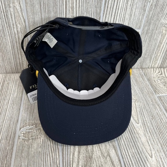 FILSON Men's Rope Trucker Navy Blue Anchor Nautical Patch Snapback Hat Cap NEW - Picture 5 of 7